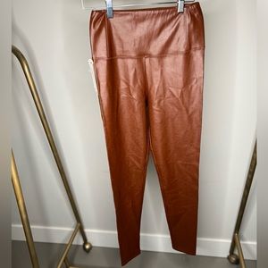 Aritzia Daria Leather Pant Leggings Patina Brown